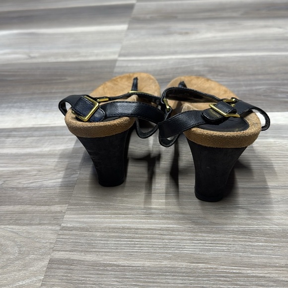 🚩 Lauren Ralph Lauren Elegant Black and Tan Women's Sandals size 8.5 - Picture 6 of 7